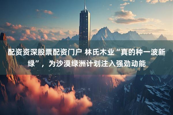配资资深股票配资门户 林氏木业“真的种一波新绿”，为沙漠绿洲计划注入强劲动能